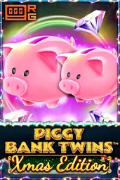 Piggy Bank Twins Xmas