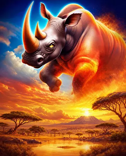 1 Reel - Blazing Rhino