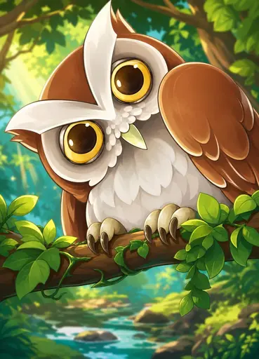 Owl In Forest