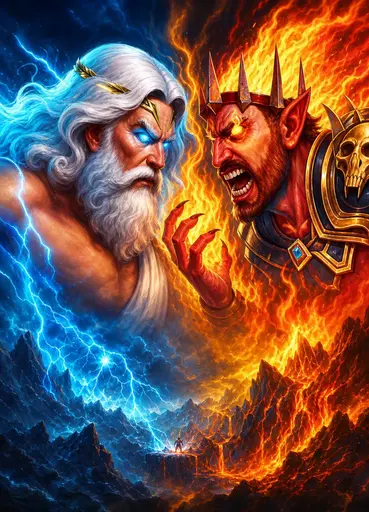 Zeus vs Hades - Gods of War 250
